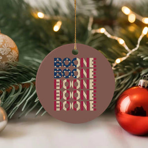Boone Name Lover American Flag USA Stars Stripes Ceramic Ornament TS02 1pc Mocha Print Your Wear