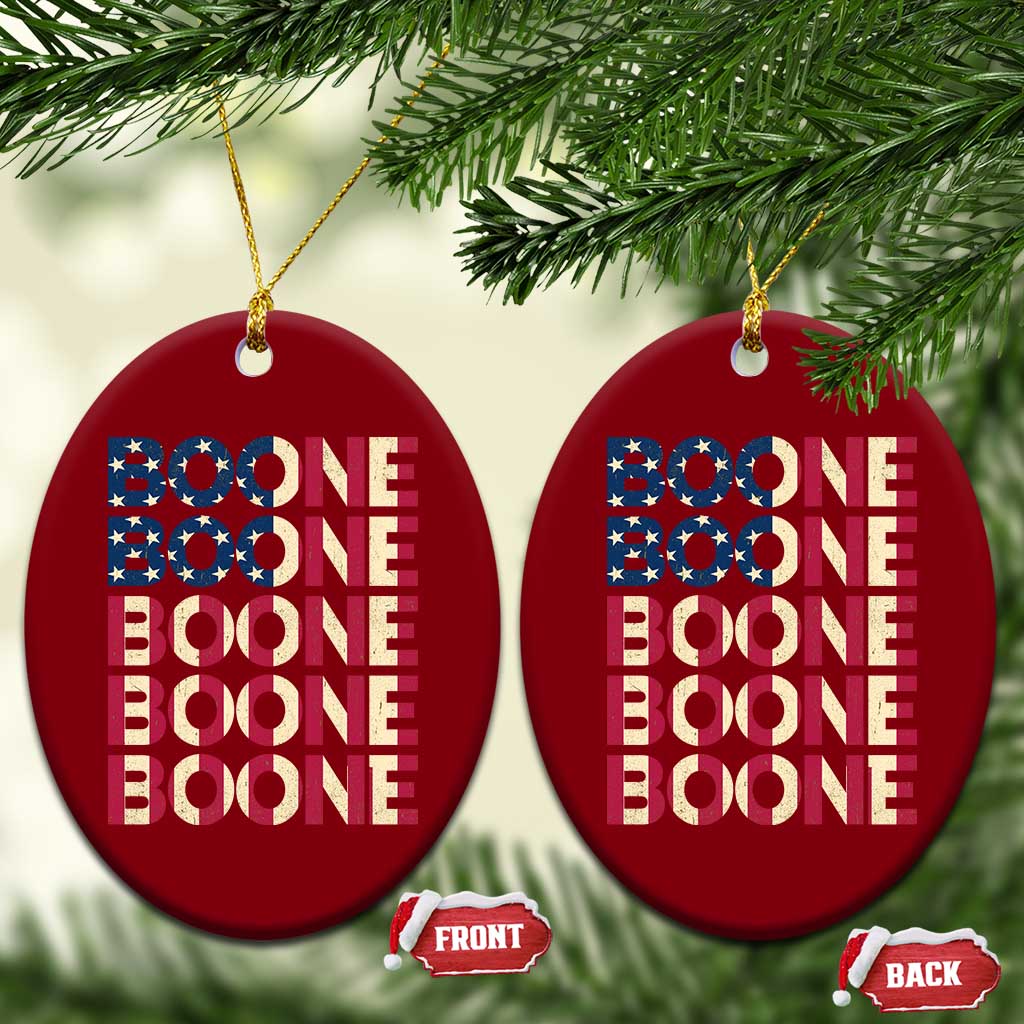 Boone Name Lover American Flag USA Stars Stripes Ceramic Ornament TS02 Print Your Wear