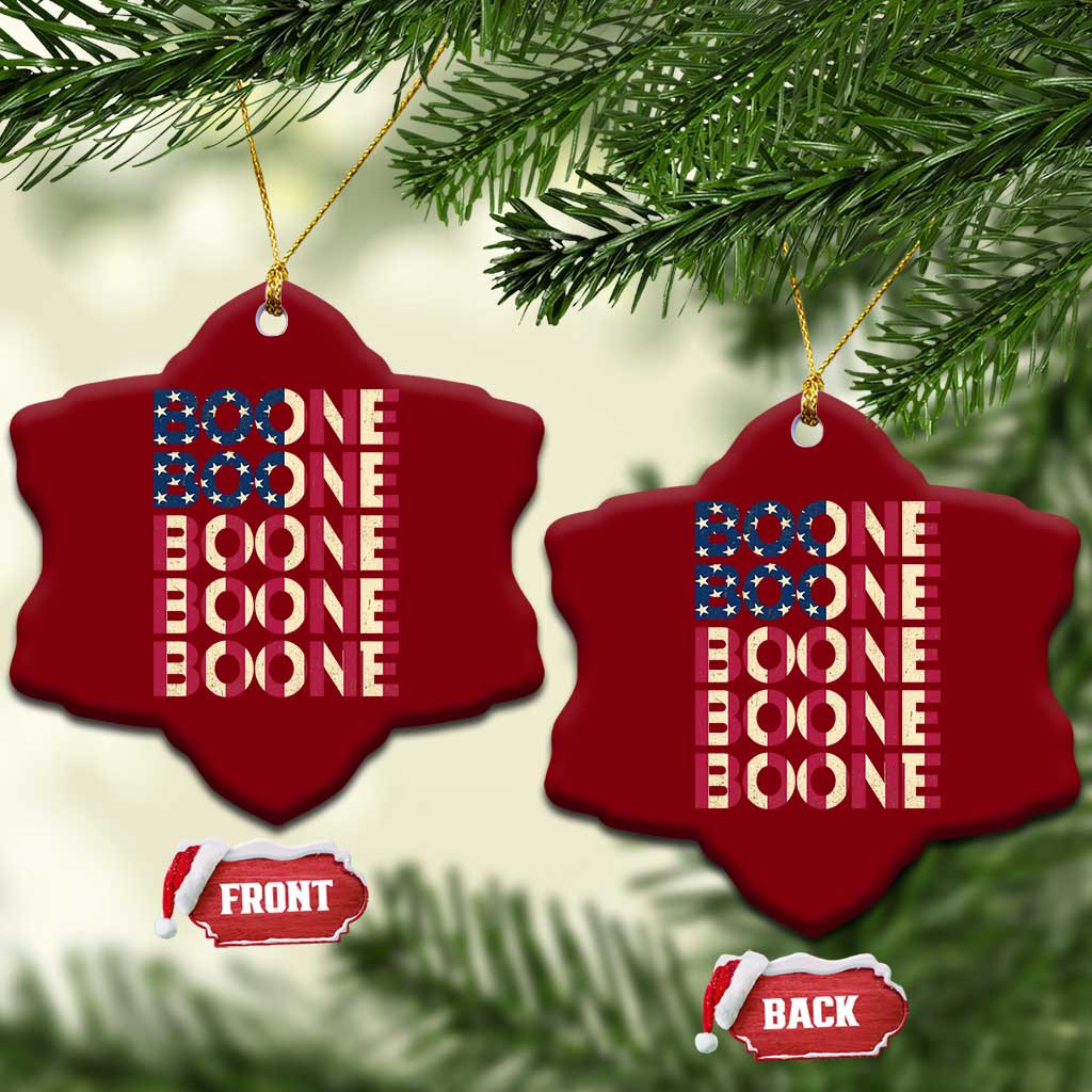 Boone Name Lover American Flag USA Stars Stripes Ceramic Ornament TS02 Print Your Wear