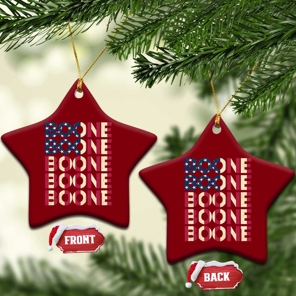 Boone Name Lover American Flag USA Stars Stripes Ceramic Ornament TS02 Print Your Wear