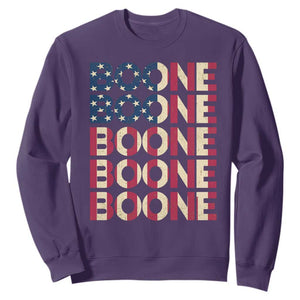 Boone Name Lover American Flag USA Stars Stripes Sweatshirt TS02 Purple Print Your Wear
