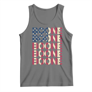 Boone Name Lover American Flag USA Stars Stripes Tank Top TS02 Black Heather Print Your Wear