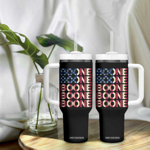 Boone Name Lover American Flag USA Stars Stripes Tumbler With Handle TS02 Print Your Wear