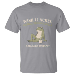 Funny Overthinking Frog Drinking Coffee Meme T Shirt What If Everyone Else Is Just Underthinking TS02 Sport Gray Print Your Wear