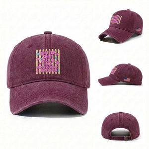 Does This Shirt Make Me Look Professionally Developed Washed Cotton Baseball Cap Y2K Retro Stars Funny Professional Development Workplace Humor TS02 Washed Cap Universal Fit Burgundy Print Your Wear