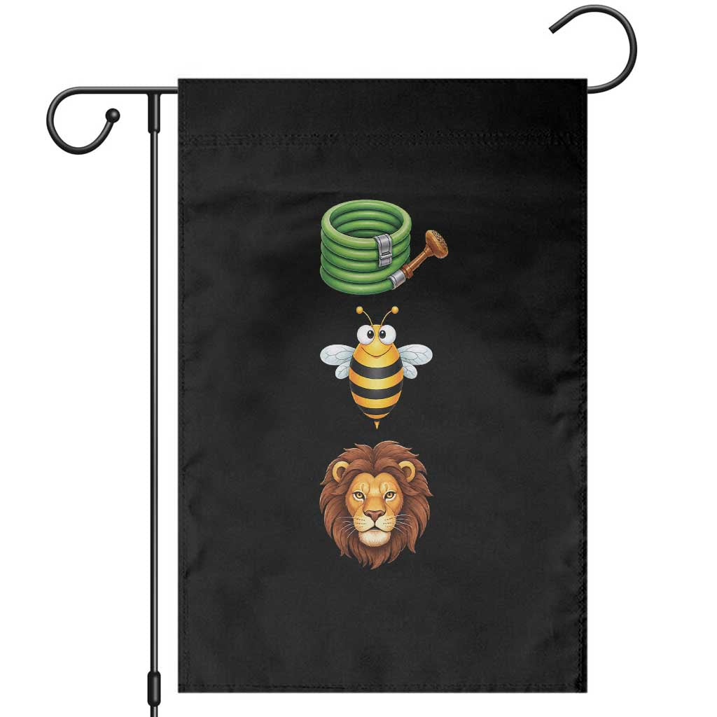Hose Bee Lion Meme Slang Funny Sarcastic Pun Graphic Garden Flag TS02 Black Print Your Wear