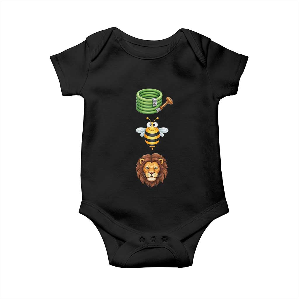 Hose Bee Lion Meme Slang Funny Sarcastic Pun Graphic Baby Onesie TS02 Black Print Your Wear