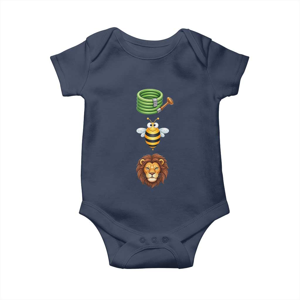 Hose Bee Lion Meme Slang Funny Sarcastic Pun Graphic Baby Onesie TS02 Navy Print Your Wear