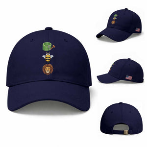 Hose Bee Lion Meme Slang Funny Sarcastic Pun Graphic Baseball Cap TS02 Baseball Cap Universal Fit Dark Blue Print Your Wear