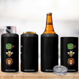 Hose Bee Lion Meme Slang Funny Sarcastic Pun Graphic 4 in 1 Can Cooler Tumbler TS02 Print Your Wear