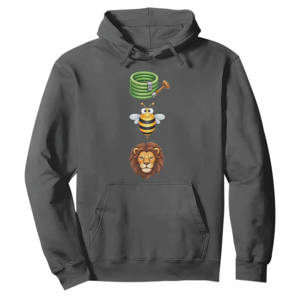 Hose Bee Lion Meme Slang Funny Sarcastic Pun Graphic Hoodie TS02 Dark Heather Print Your Wear