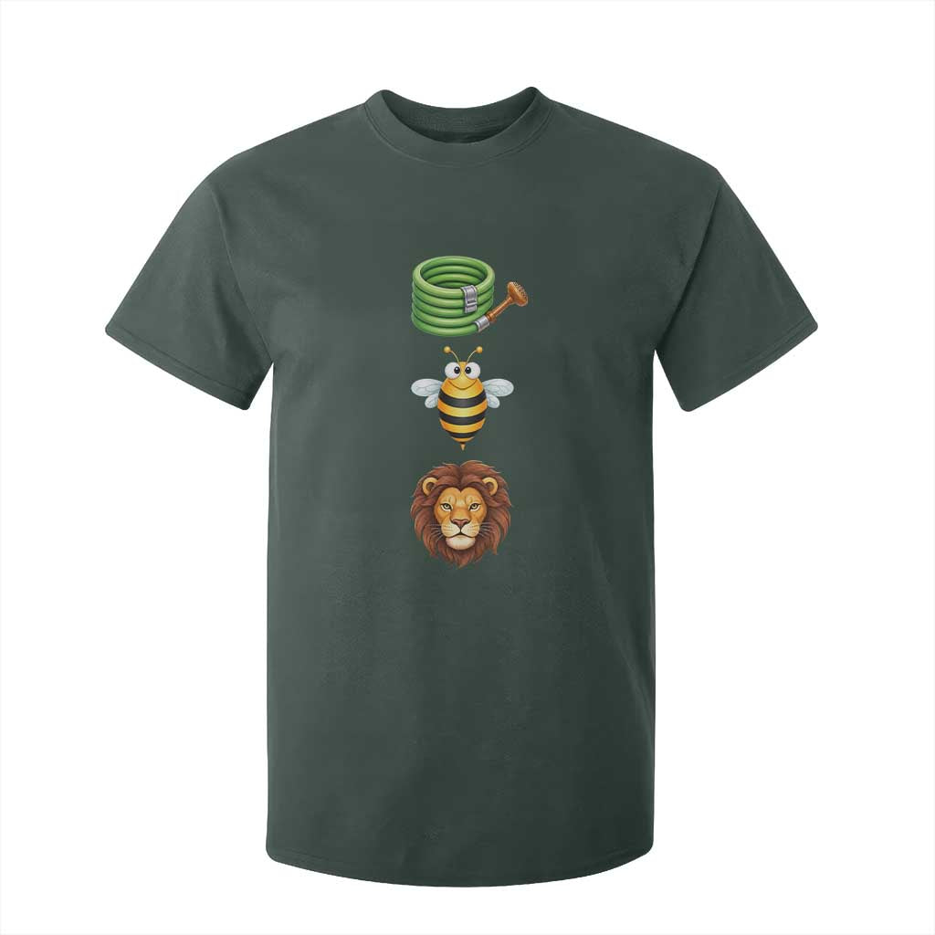 Hose Bee Lion Meme Slang Funny Sarcastic Pun Graphic T Shirt For Kid TS02 Dark Forest Green Print Your Wear