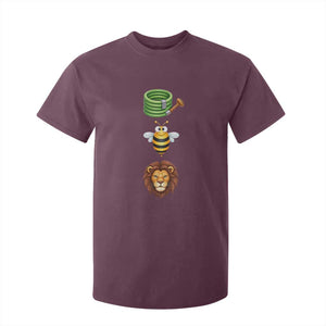 Hose Bee Lion Meme Slang Funny Sarcastic Pun Graphic T Shirt For Kid TS02 Maroon Print Your Wear