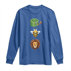 Hose Bee Lion Meme Slang Funny Sarcastic Pun Graphic Long Sleeve Shirt TS02 Royal Blue Print Your Wear