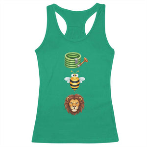 Hose Bee Lion Meme Slang Funny Sarcastic Pun Graphic Racerback Tank Top TS02 Irish Green Print Your Wear