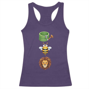 Hose Bee Lion Meme Slang Funny Sarcastic Pun Graphic Racerback Tank Top TS02 Purple Print Your Wear