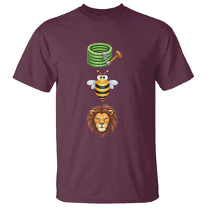 Hose Bee Lion Meme Slang Funny Sarcastic Pun Graphic T Shirt TS02 Maroon Print Your Wear