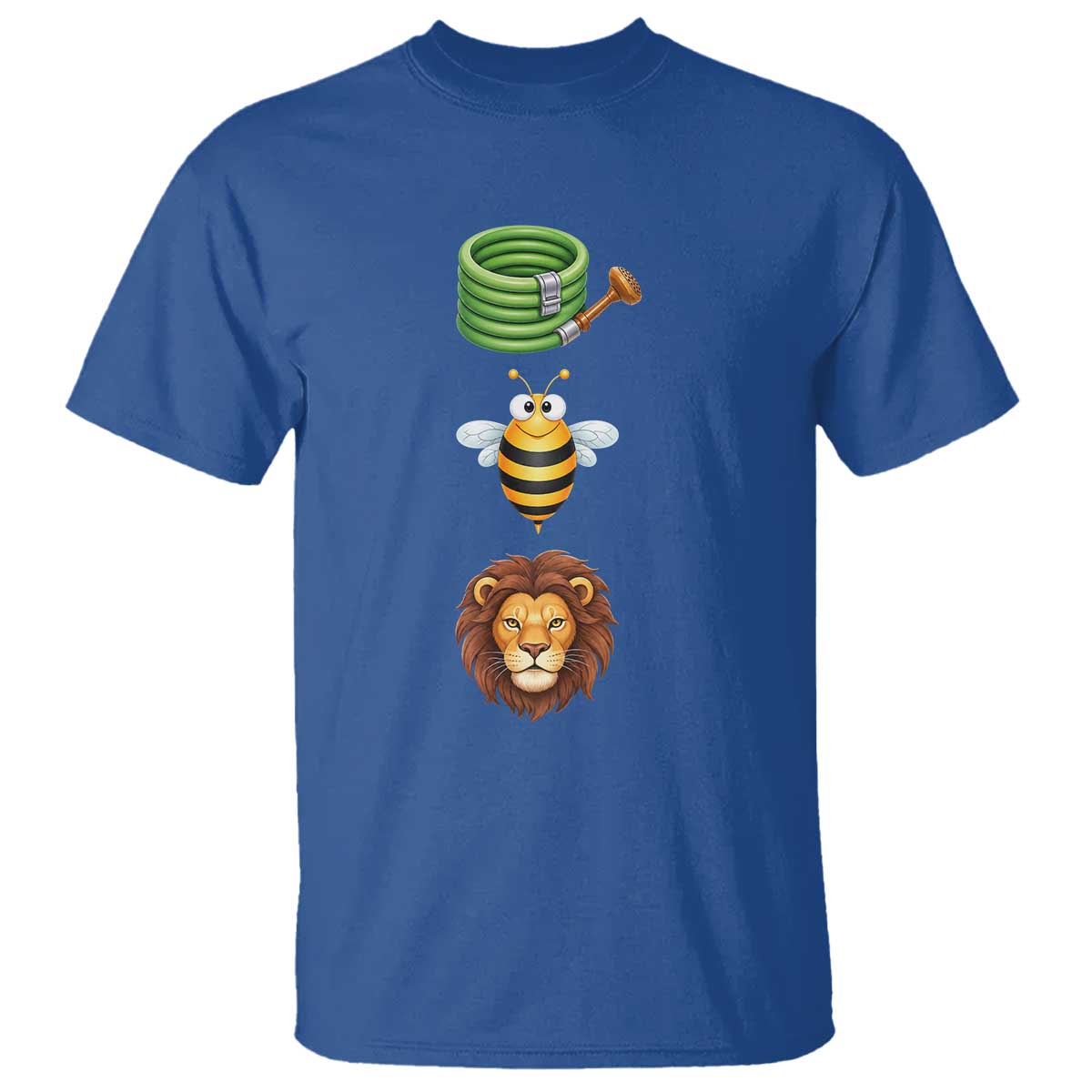 Hose Bee Lion Meme Slang Funny Sarcastic Pun Graphic T Shirt TS02 Royal Blue Print Your Wear
