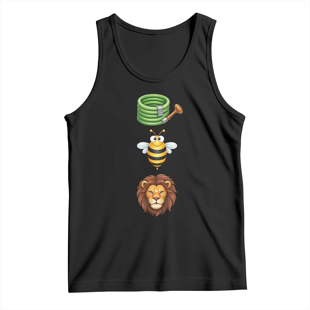 Hose Bee Lion Meme Slang Funny Sarcastic Pun Graphic Tank Top TS02 Black Print Your Wear