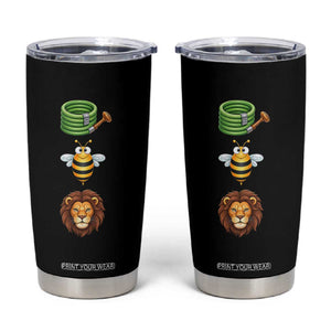 Hose Bee Lion Meme Slang Funny Sarcastic Pun Graphic Tumbler Cup TS02 Black Print Your Wear