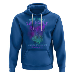 Suicide Prevention Hoodie Rise From The Ashes Phoenix Teal And Purple Suicide Awareness TS02 Royal Blue Printyourwear