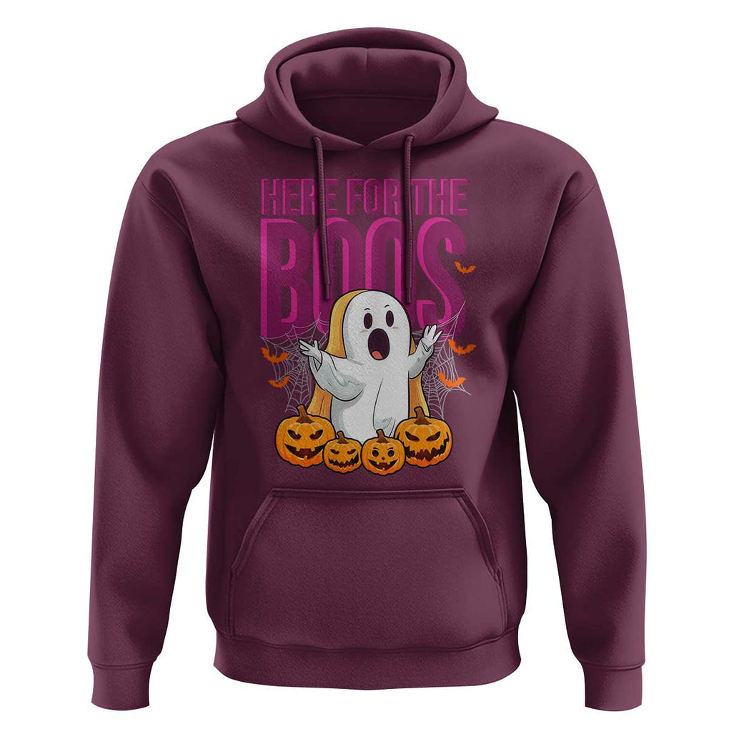 Boo Sheet Hoodie Here For The Boos Spooky Halloween Ghost Costume TS02 Maroon Print Your Wear