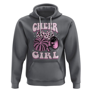 Cheerleading Hoodie Cheer Girl Pink Leopard Cheerleader TS02 Charcoal Printyourwear