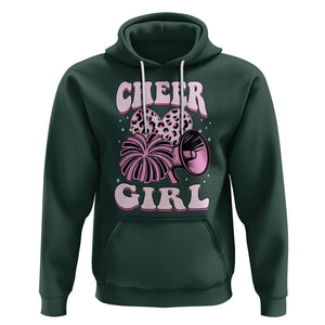 Cheerleading Hoodie Cheer Girl Pink Leopard Cheerleader TS02 Dark Forest Green Printyourwear