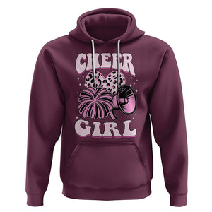 Cheerleading Hoodie Cheer Girl Pink Leopard Cheerleader TS02 Maroon Printyourwear