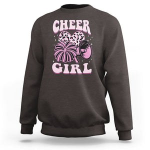 Cheerleading Sweatshirt Cheer Girl Pink Leopard Cheerleader TS02 Dark Chocolate Printyourwear