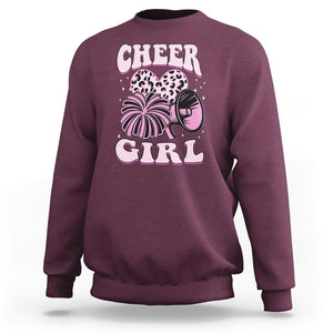 Cheerleading Sweatshirt Cheer Girl Pink Leopard Cheerleader TS02 Maroon Printyourwear