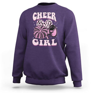 Cheerleading Sweatshirt Cheer Girl Pink Leopard Cheerleader TS02 Purple Printyourwear