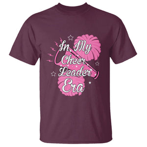 Funny Cheer Girls T Shirt In My Cheer Leader Era Pink Pom Pom Cheerleading TS02 Maroon Printyourwear