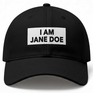 I Am Jane Doe Box Statement Minimalist Baseball Cap Solidarity Movement Survivor Support