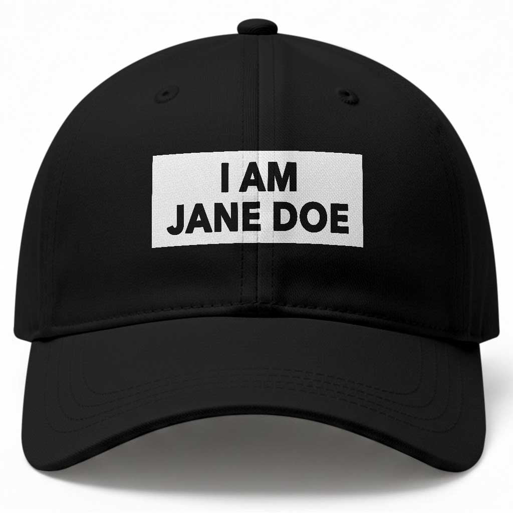 I Am Jane Doe Box Statement Minimalist Baseball Cap Solidarity Movement Survivor Support