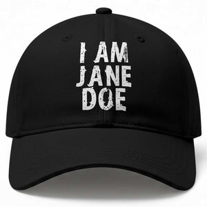 I Am Jane Doe Distressed Baseball Cap Solidarity Survivor Support Human Rights Statement