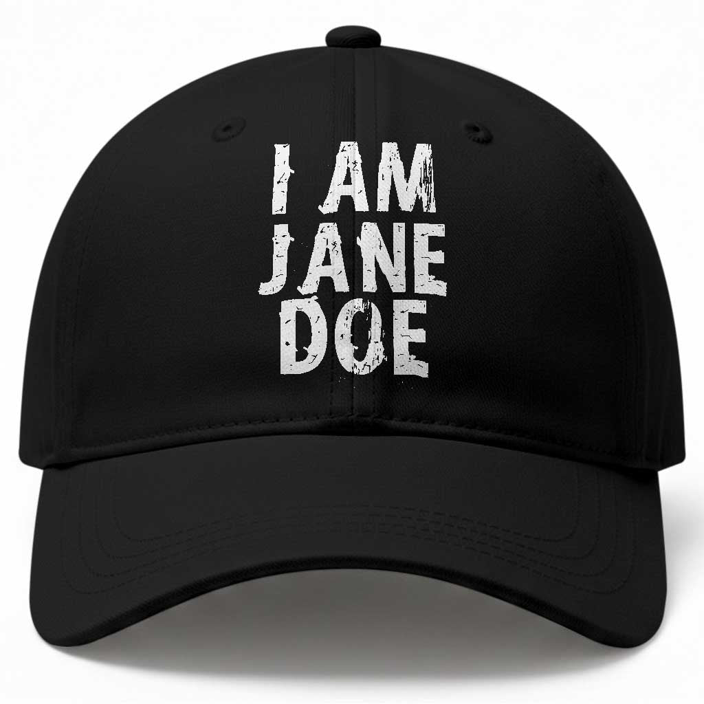 I Am Jane Doe Distressed Baseball Cap Solidarity Survivor Support Human Rights Statement