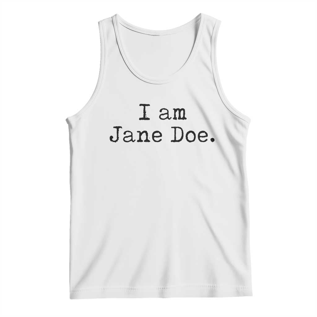 I Am Jane Doe Vintage Tank Top Solidarity Movement Womens Survivor Support