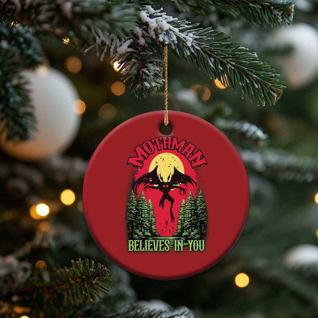 Mothman Christmas Ornament Believes In You Cryptid Cryptozoology TS02 Print Your Wear