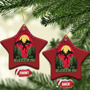 Mothman Christmas Ornament Believes In You Cryptid Cryptozoology TS02 Star Red Print Your Wear