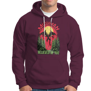 Mothman Hoodie Believes In You Cryptid Cryptozoology TS02 Maroon Printyourwear