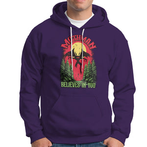 Mothman Hoodie Believes In You Cryptid Cryptozoology TS02 Purple Printyourwear