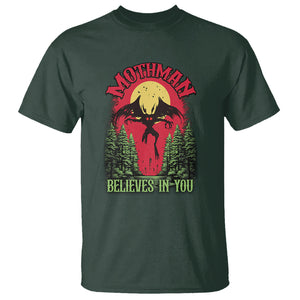 Mothman T Shirt Believes In You Cryptid Cryptozoology TS02 Dark Forest Green Printyourwear