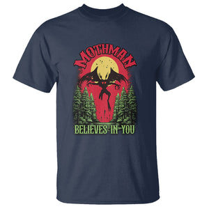 Mothman T Shirt Believes In You Cryptid Cryptozoology TS02 Navy Printyourwear