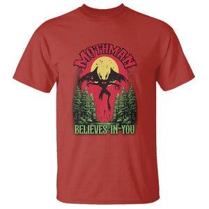 Mothman T Shirt Believes In You Cryptid Cryptozoology TS02 Red Printyourwear