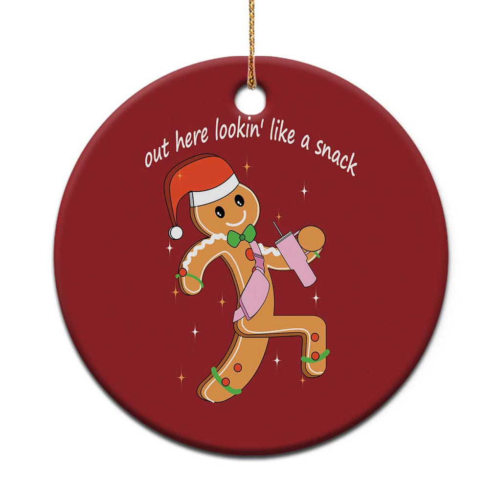 Boujee Gingerbread Man Christmas Ornament Out Here Lookin' Like A Snack TS02 Print Your Wear