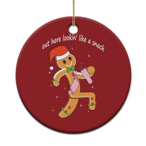 Boujee Gingerbread Man Christmas Ornament Out Here Lookin' Like A Snack TS02 Print Your Wear