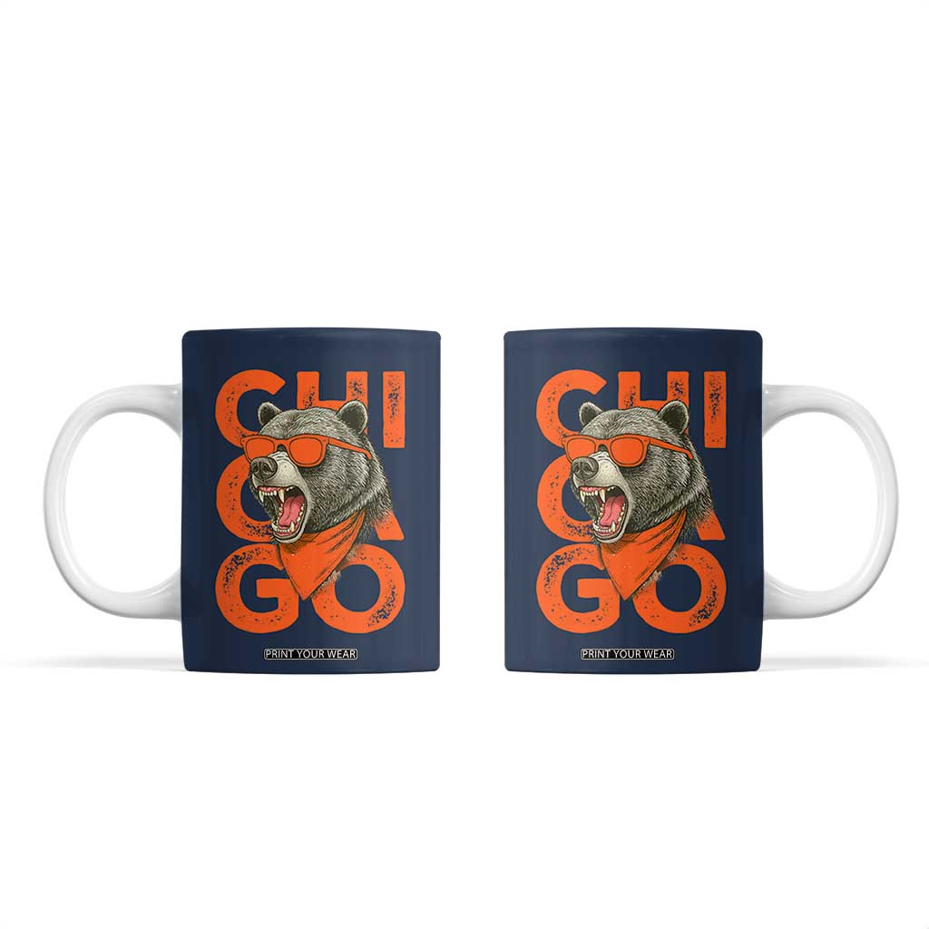 Cool Chicago Pride Br Graphic Coffee Mug TS02 Navy Print Your Wear
