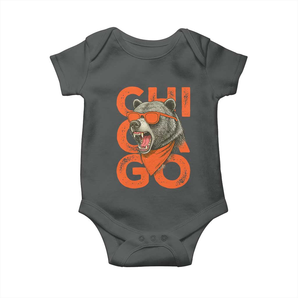 Cool Chicago Pride Br Graphic Baby Onesie TS02 Dark Heather Print Your Wear