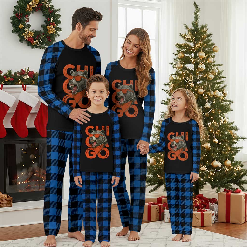 Cool Chicago Pride Br Graphic Plaid Pajama Set TS02 Blue Plaid Print Your Wear